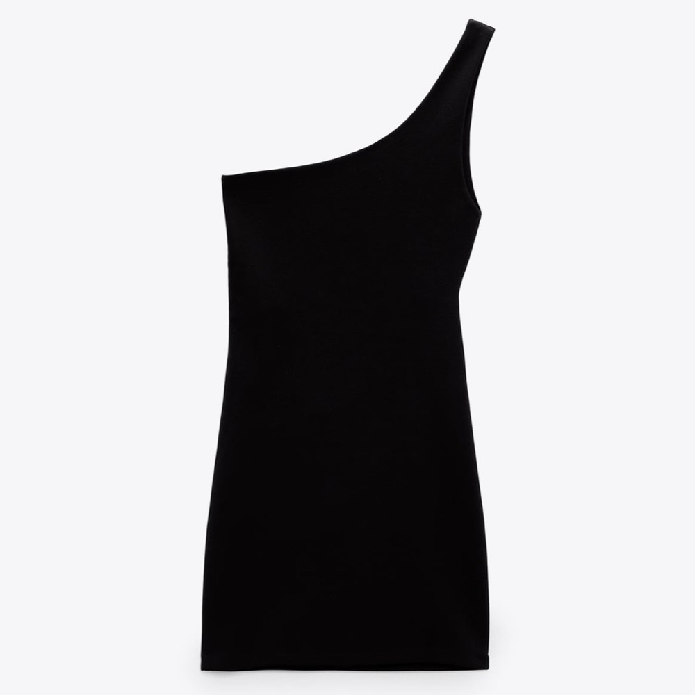 NWT Zara Asymmetric Mini One Shoulder Dress - Picture 5 of 6